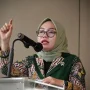 Wamenkop Republik Indonesia, Farida Farichah, saat menghadiri Rapat Anggota Tahunan (RAT) Induk Koperasi Pegawai Republik Indonesia (IKPRI) Tahun Buku 2025 di Jakarta, hari Rabu, 24 Juni 2026. (foto : kop.go.id)