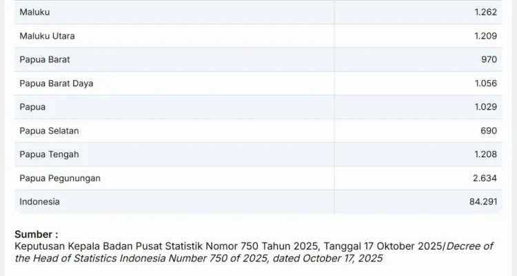 Badan Pusat Statistik (BPS) merilis pembaruan data kewilayahan tingkat dasar di seluruh tanah air, melalui Keputusan Kepala BPS Nomor 750 Tahun 2025. (WARTADESAKU.CO.ID/HAIRUDIN)
