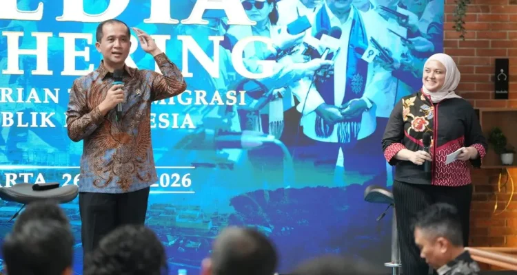 Menteri Transmigrasi (Mentrans) Republik Indonesia, M. Iftitah Sulaiman Suryanagara, dalam agenda Media Gathering Kementerian Transmigrasi di Jakarta, pada hari Jum'at, tanggal 26 Juni 2026. (WARTADESAKU.CO.ID/TRANSMIGRASI.GO.ID)
