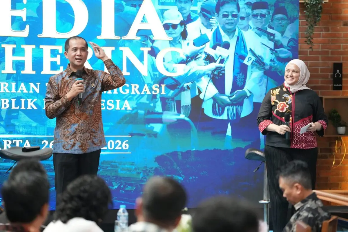 Menteri Transmigrasi (Mentrans) Republik Indonesia, M. Iftitah Sulaiman Suryanagara, dalam agenda Media Gathering Kementerian Transmigrasi di Jakarta, pada hari Jum'at, tanggal 26 Juni 2026. (WARTADESAKU.CO.ID/TRANSMIGRASI.GO.ID)