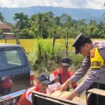 Jajaran Polres Empat Lawang Polda Sumatra Selatan (Sumsel) menyalurkan bantuan sosial bagi warga yang tertimpa musibah kebakaran di Desa Talang Benteng, Kecamatan Muara Pinang, Kabupaten Empat Lawang. (WARTADESAKU.CO.iD/HAIRUDIN)