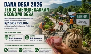 Pemerintah terus mengoptimalkan peran Dana Desa sebagai penggerak utama ekonomi di tingkat perdesaan. Hingga akhir Juni 2026, realisasi penyaluran Dana Desa Reguler secara nasional tercatat mencapai Rp16,05 triliun. (WARTADESAKU.CO.ID/HAIRUDIN)
